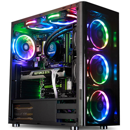 16G六核i7 8700K主机Z370高端游戏组装电脑主机diy整机GTX1060 6G
